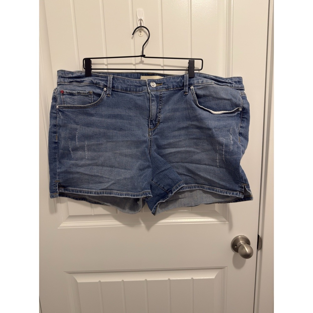 Slink Jeans Women's Jean Shorts Medium Wash Plus Size 24 Curvy